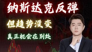 《纳斯达克反弹，但趋势真的变了吗？》                             #TSLA #NVDA #PLTR #AVGO #mstr #crwv #meta #amzn #ixic