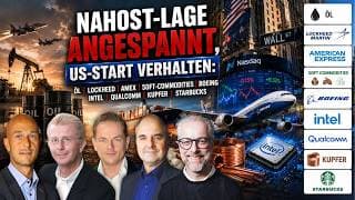 Nahost angespannt | US-Start verhalten: Öl, Lockheed, AXP, Boeing, INTC, QCOM, Kupfer, Softs, SBUX