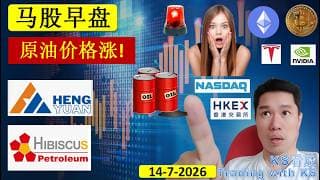 KS看股 | 马股 KLSE BURSA 早盘 分享 | 16-7-2026 | 以太坊强! | BITCOIN ETHEREUM APPLE AMAZON MICROSOFT