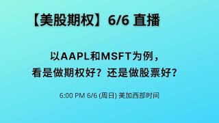 【美股期权】以AAPL和MSFT为例，看是做期权好？还是做股票好？