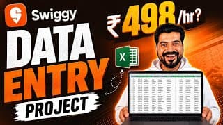 Excel Data Entry work Rs. 498 per hour ❓ (Second Salary)