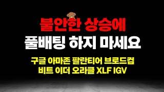 불안한 상승, 보유중이라면 추매는 기다리세요. 구글 아마존 팔란티어 브로드컴 비트코인 이더리움 오라클 XLF IGV