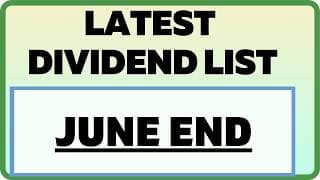📢 JUNE MONTH LATEST DIVIDEND DATE LIST || IMPORTANT DIVIDEND DATES