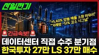 [산일전기] 매물 소화 끝났나? 데이터센터 수주 본격화 #산일전기