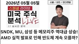 [미국주식] AMD 실적으로 인해 꾸준히 상승할 만한 수혜주는? (SOXL, KORU, SNDK, MU, DOCN, ROK, LITE, TPC, MOD, WULF, WLFC)
