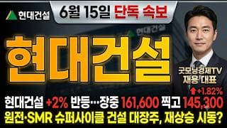 [현대건설 주가 전망] 특정 펀드 대규모 수급 왜곡 발생! 숨고르기 끝내고 본격 반등 랠리 시작된다 #현대건설주가전망 #현대건설목표가 #현대건설