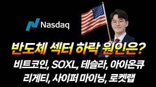 반도체 섹터, 하락 원인은? (비트코인, SOXL, 테슬라, 아이온큐, 리게티 컴퓨팅, 디웨이브 퀀텀, 사이퍼 마이닝, 로켓랩)