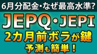 JEPQ・JEPIの6月分配金はボラ高騰で大幅増！　次回7月分配金予想は必見。日次カバコIQQQは変動あり。Tracers日経高配当50は5回連続100円、1489より利回り優位。新興国高配当F登場