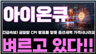 [아이온큐 주가분석] 긴급속보) 오늘밤 CPI 발표를 앞둔 옵션세력 가격시나리오. 벼르고 있다!! #양자컴퓨팅주식 #아이온큐주가