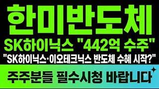 [한미반도체 주가전망] (긴급) SK하이닉스 "442억 수주" SK하이닉스 이오테크닉스 반도체 수혜 시작?