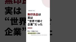 【 良品計画　7453】売上・利益ともに過去最高！なぜV字回復？