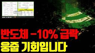 ⚠️ 반도체 -10% 급락, 슬슬 손절하는 사람들이 보입니다.