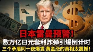 日本雷曼预警！数万亿日元套利炸弹引爆倒计时！三个矛盾同一夜爆发！黄金涨的真相太震撼！