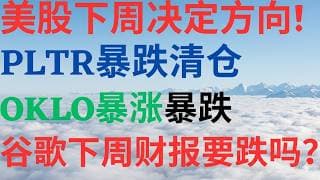 美股1157|美股下周决定方向!PLTR再次暴跌,要清仓吗?OKLO为何暴涨暴跌?谷歌下周财报前瞻,要跌吗?揭秘本周短波段操作! #pltr #oklo #googl #美股分析