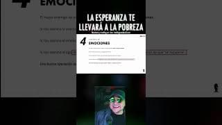 La esperanza te llevará a la pobreza