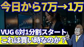 今日から1株7万円が1万円台になったVUGは買い時か｜バンガード6対1分割の真意とNASDAQ100との違いとは？
