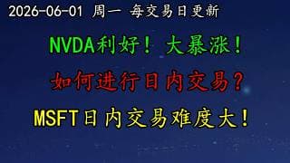 美股 动能还是不够强！NVDA利好！大暴涨！如何进行日内交易？MSFT日内交易难度大！ARM继续大暴涨！ORCL连续暴涨，多头恐高吗？TWLO、ARM、黄金、原油