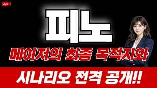 피노 주가 전망 : 메이저의 최종 목적지와 시나리오 전격 공개합니다!