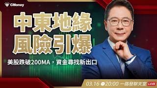 中東地緣，風險引爆｜美股跌破200MA，資金尋找新出口【阮慕驊】選股一路發 / 美股晚點名聊天室
