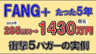 【FANG+】5年で5倍の異次元リターン！