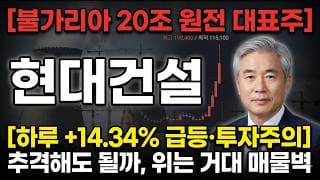 [현대건설 주가 전망] 불가리아 20조 원전·SMR 대표주, 추격해도 될까 #현대건설주가전망 #현대건설목표가 #현대건설