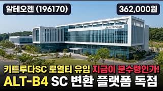 [알테오젠] 44.5만→28.6만 -36% 조정 후 회복…9월 FDA·로열티가 분수령, 지금 눌림목인가? #알테오젠