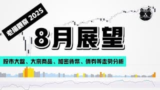 【老貓觀察】2025年8月展望：美股大盤、黃金原油貴金屬、大宗商品期貨、加密市場等回顧與分析 | 老貓與指標