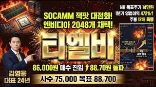 [티엘비 주가 전망] SOCAMM 잭팟 대점화 초폭발! 엔비디아 베라 CPU 2048개 채택 HBM SOCAMM 기판 대장주 세력 원가 매수 진입 #티엘비목표가 #티엘비