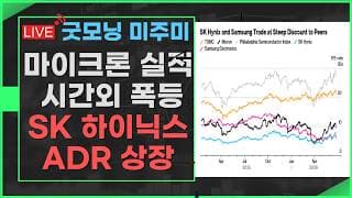 [굿모닝 미주미] 마이크론테크 시간외 주가 폭등 이유는? sk 하이닉스 ADR 상장 결정, 주가는 ?   #미주미 #이항영