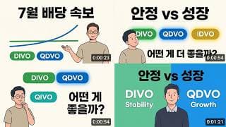 월배당 안정형 DIVO + 성장형 QDVO 7월 배당 속보 그리고 글로벌 IDVO 성과가 왜 좋은지 섹터분석도 함께~