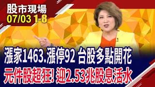 漲家1463.漲停92 台股多點開花!元件股三箭齊發,掀結構性漲價潮!2026年配出2.53兆元,創新高!｜20260703(第1/8段)股市現場*鄭明娟(丁兆宇×孔祥慈×陳奇琛)