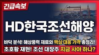[HD한국조선해양 주가전망] 고점 대비 크게 밀린 지금 이 자리, 바닥이냐 더 빠지냐 딱 세 가지로 짚습니다#HD한국조선해양 #HD한국조선해양주가 #HD한국조선해양전망