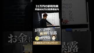利益800万なら効果絶大。配偶者への給与で世帯収入が31万円#shorts