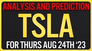 Tesla Stock Prediction - TSLA Stock Analysis for Tomorrow Thursday August 24th