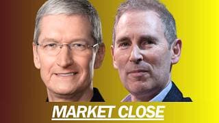 AMAZON AND APPLE EARNINGS LIVE | MARKET CLOSE