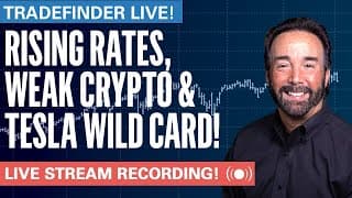TradeFinder LIVE! Rising Rates, Weak Crypto & Tesla Wild Card!  #stocks #elliottwave