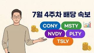 [배당 속보] CONY MSTY NVDY PLTY TSLY 7월 4th 배당