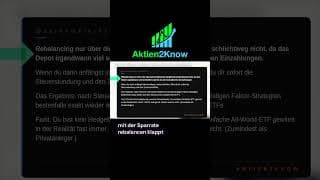 Steuerlast beim Rebalancing: 25.000 Euro ans Finanzamt – lohnt sich das Faktordepot? #etf #trading