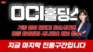 OCI홀딩스 주가 전망 : 기준없이 버티고 있으시다면 반등 타이밍과 시나리오 체크 필수! 지금 마지막 진통구간입니다.