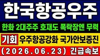 [한국항공우주 주가 전망] 한화그룹 2대 주주호재에도 폭락장엔 무력 저점 "기회" 인가? 국가안보 증진 우주항공 강화 "상승" 재료는 살아있다. 앞으로의 전망및 대응타점 총정리