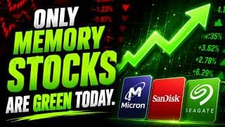 Only Memory Stocks Are Green Today | Micron / SNDK / SK Hynix / NVDA / AMD / ARM / AVGO / INTC / STX