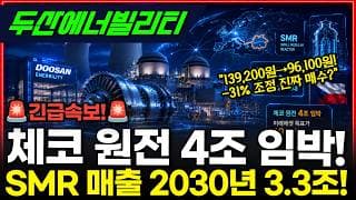 [두산에너빌리티] SMR 매출 2030년 3.3조! 영업이익 2조 시대 #두산에너빌리티