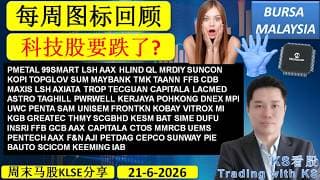 KS看股 - 每周图标回顾 - 21-6-2026💥科技股要跌了?💥PENTA GAMUDA IJM MI UWC VSTECS DNES TOPGLOV PCHEM SLVEST SMAMIDEN