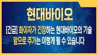 현대바이오 주가전망 제프티(XAFTY) 긴급 승인 임박? 현대바이오 주가 상승 시나리오는?