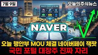 [네이버 주가 전망] 오늘 행안부 MOU 체결 네이버 카카오 토스 3자 정부 파트너 신저가 진입 네이버페이 진짜 잭팟 #네이버주가전망 #네이버목표가 #네이버