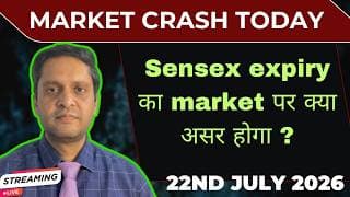 Sensex weekly expiry analysis of 23rd july 26|Nifty analysis for 23rd july 26|why market fall today