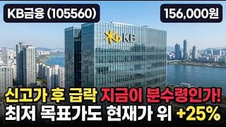 [KB금융] 18만원 신고가 찍고 사흘만에 13% 급락, 밸류업 대장의 조정 - 목표가 22만 20곳 매수, 지금 담을까 #KB금융