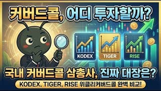 국내 커버드콜 삼총사, 진짜 대장은? KODEX, TIGER, RISE 위클리커버드콜 완벽 비교
