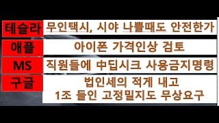 [News] 테슬라(Tesla), 애플(Apple), 마이크로소프트(MS), 구글(Google)