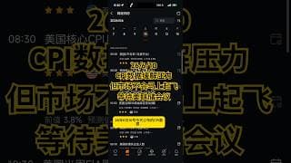 CPI缓解压力，但市场还不会马上起飞，先震荡等PPI和美联储。